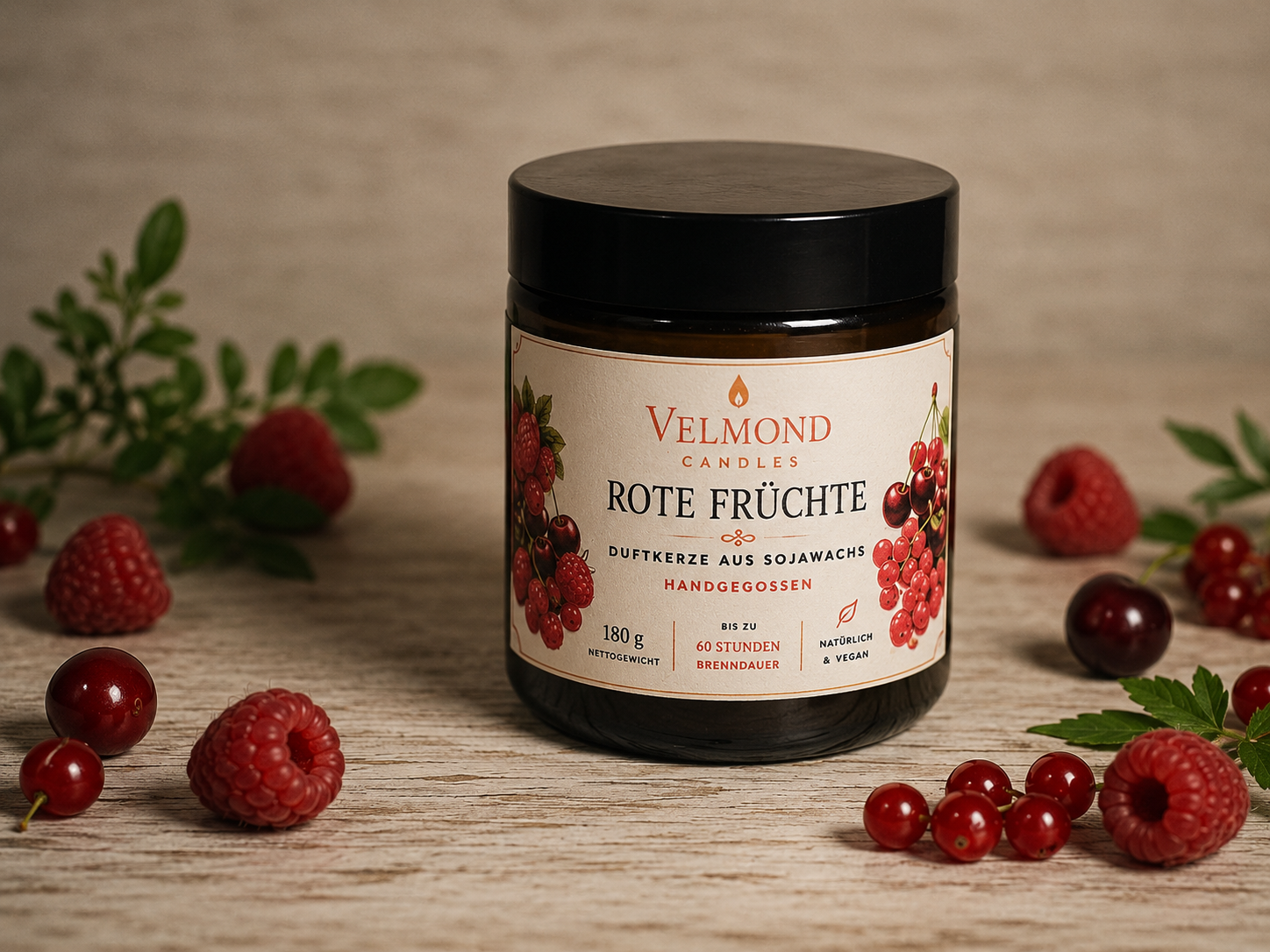 Rote Früchte – Parfümierte Duftkerze