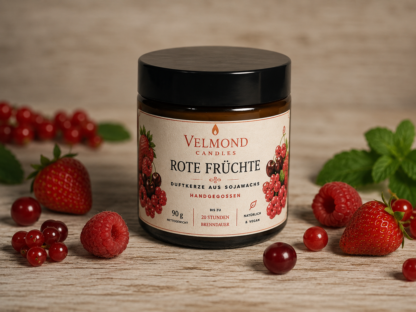 Rote Früchte – Parfümierte Duftkerze
