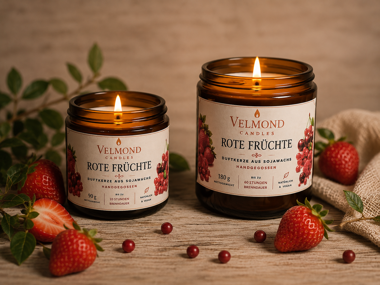 Rote Früchte – Parfümierte Duftkerze