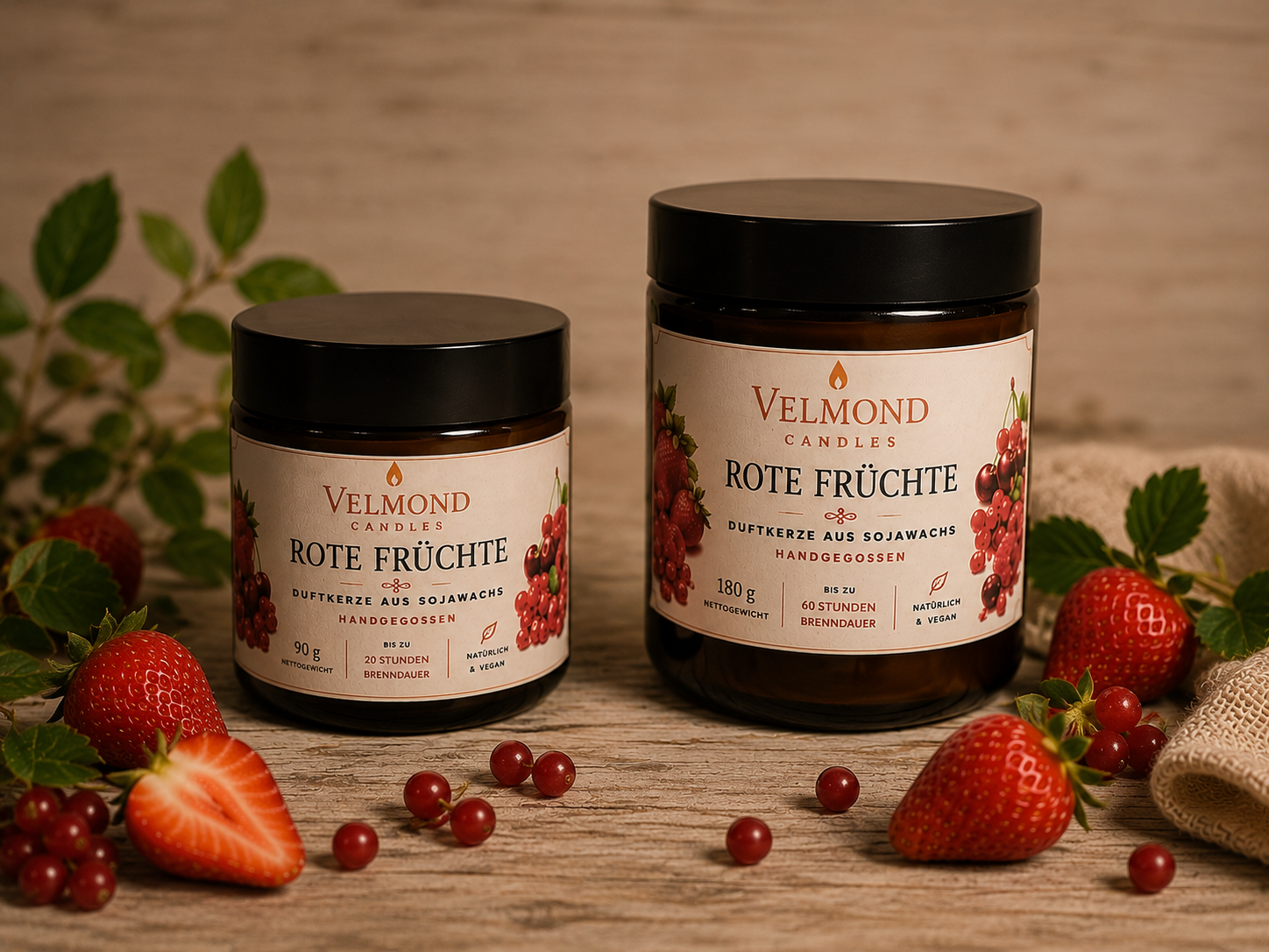 Rote Früchte – Parfümierte Duftkerze