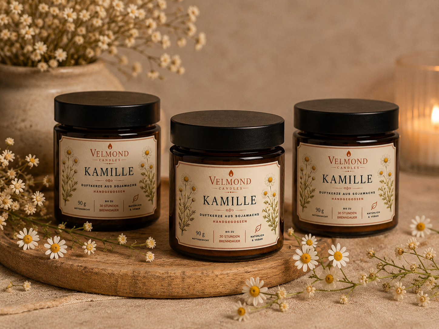 Kamille – Parfümierte Duftkerze