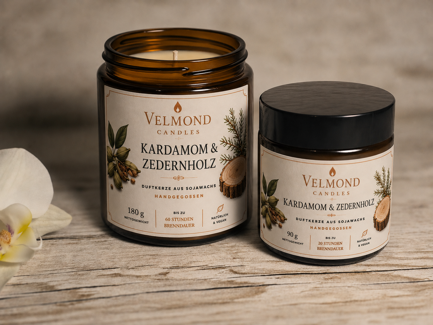 Kardamom & Zeder – Parfümierte Duftkerze