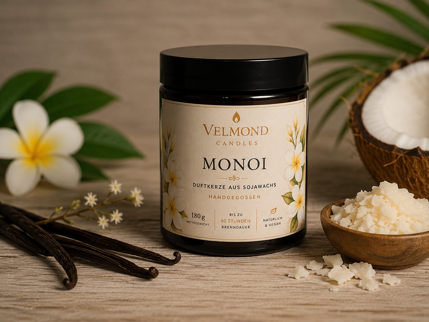 Monoi– Parfümierte Duftkerze