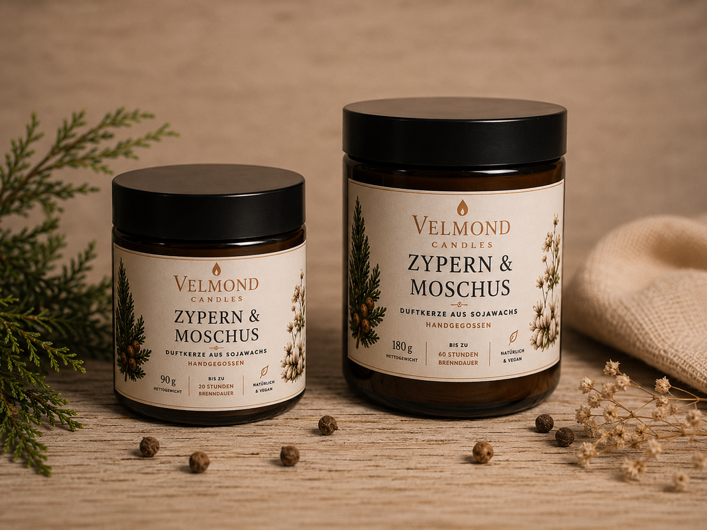 Zyper& Moschus – Parfümierte Duftkerze